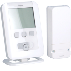 EK560 Bezdrátový digitální termostat týdenní, bateriový, s přijímače 1P 8A,  nástěnný