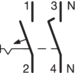 Circuit Drawing Jističe charakteristky B, 1 + N