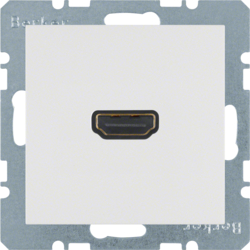 3315438989 Zásuvka HDMI s připojením konektoru 90°, S.1/B.x,  bílá lesk