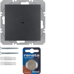 85655285 KNX RF tlačítko 1-násobné bateriové ploché, quicklink,  S.1/B.x,  antracit mat