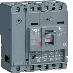HHS101JC Kompaktní jistič h3+ P160 LSI 25 kA,  4-pólový, In 100 A