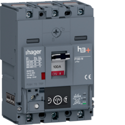 HNS100NC Kompaktní jistič h3+ P160 Energy 40 kA,  3-pólový, In 100 A