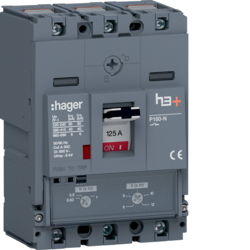 HNS125DC Kompaktní jistič h3+ P160 TM 40 kA,  3-pólový, In 125 A