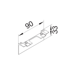 Product Drawing Kryt nosiče přístrojové krabice (pro přístroje 60 mm) Krytka k přístroji ABS