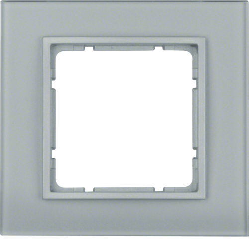 10116414 Skleněný rámeček,  1-násobný, B.7, sklo stříbrná/stříbrná mat