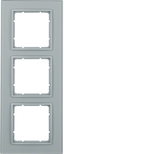 10136414 Skleněný rámeček,  3-násobný, B.7, sklo stříbrná/stříbrná mat