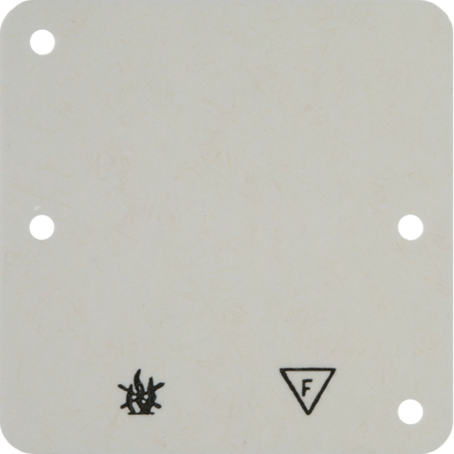 102112 Podkladová deska 1-násobná, samozhášivá, na povrch,  příslušenství, bílá