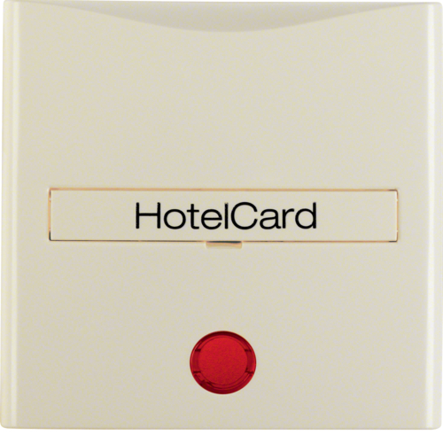 16408982 Centrální díl s potiskem pro tlačítko pro hotelové karty,  S.1, krémová lesk