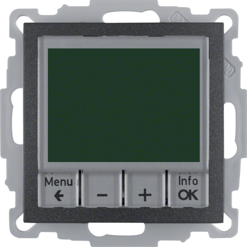 20441606 Digitální termostat s nastavením času a centrálním dílem,  S.1/B.x,  antracit mat