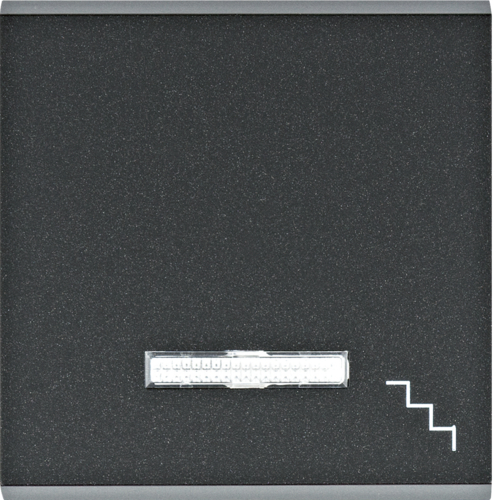 WL6133 Klapka s podsvětlením a symbolem „Schody”, černá mat