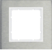 10113609 Rámeček,  1-násobný, B.7, nerezová ocel/bílá mat