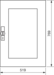 Product Drawing Průhledné dveře ocelový plech