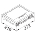 Product Drawing Víko podlahové krabice VE09 Ostatní Polyamid (PA)