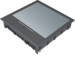 VQ12059005 Víko podlahové krabice Q12 čtvercové pro 12 přístrojů, pro podlahy 5 mm,  černá